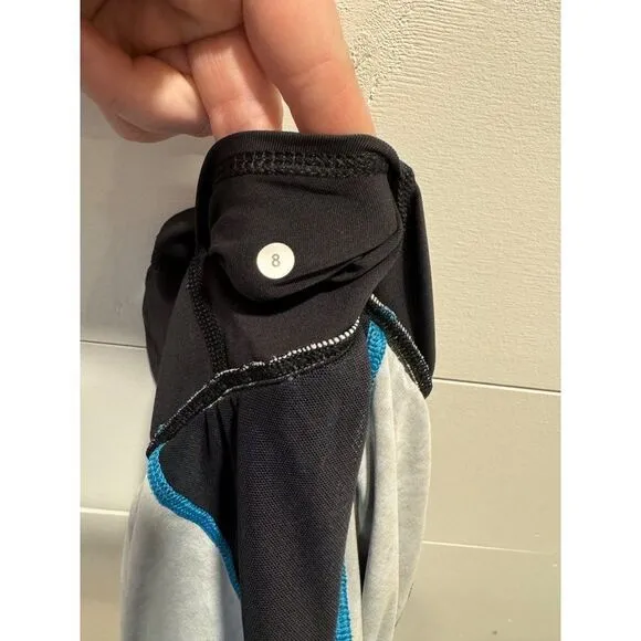 Lululemon Meshed Up Lined Shorts Blue Yoga Running Gym Sz 8