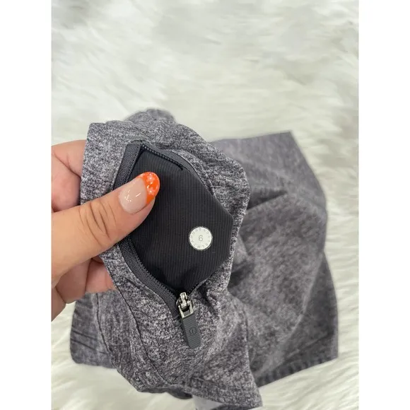 Lululemon Tracker Short V 4&quot; Heathered Black Sz 6 Swift Running
