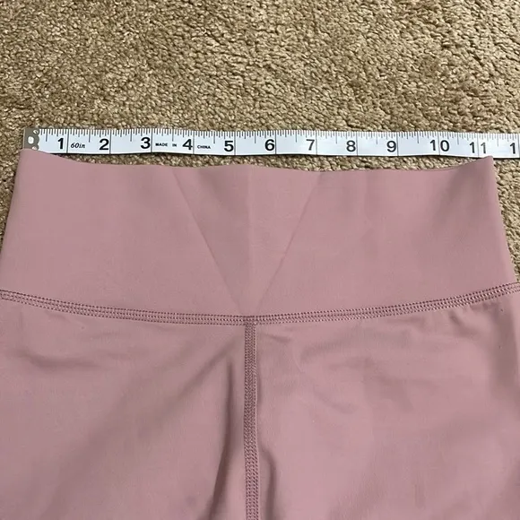 Madewell MWL‎ Form High-Rise 7&quot; Biker Shorts in Mauve Size XS
