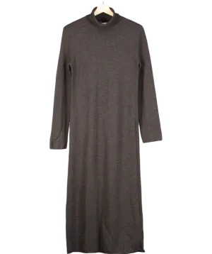 Marcela London Brown Roll Neck Knit Maxi Dress UK L