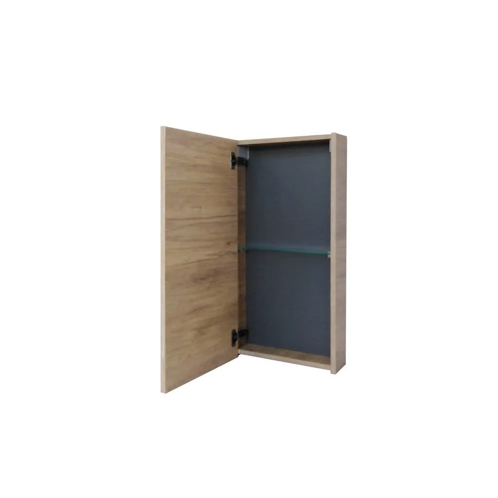 Miami Medicine Cabinet - Wall Mount - 16" Particle Board Laminated/Teak (Final Sale)