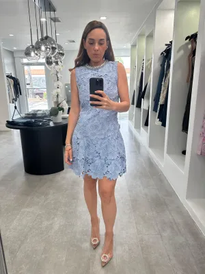 Mini blue diamond dress