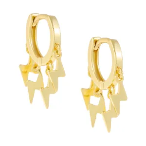 Mini Dangling Lightning Huggie Earring