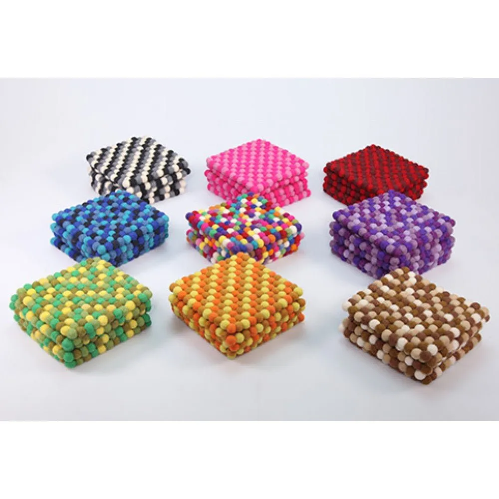 Mini Square Ball Mat- Red