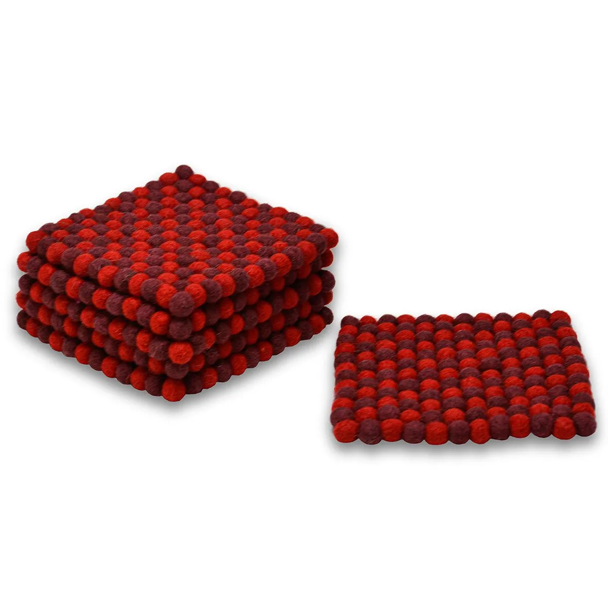 Mini Square Ball Mat- Red