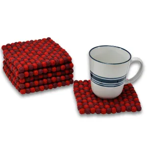Mini Square Ball Mat- Red