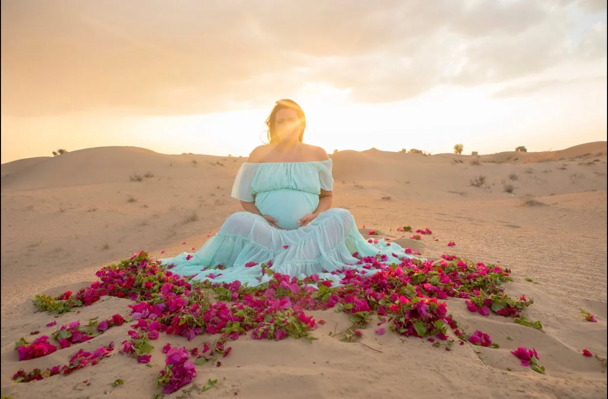 Mint off the shoulder maxi dress