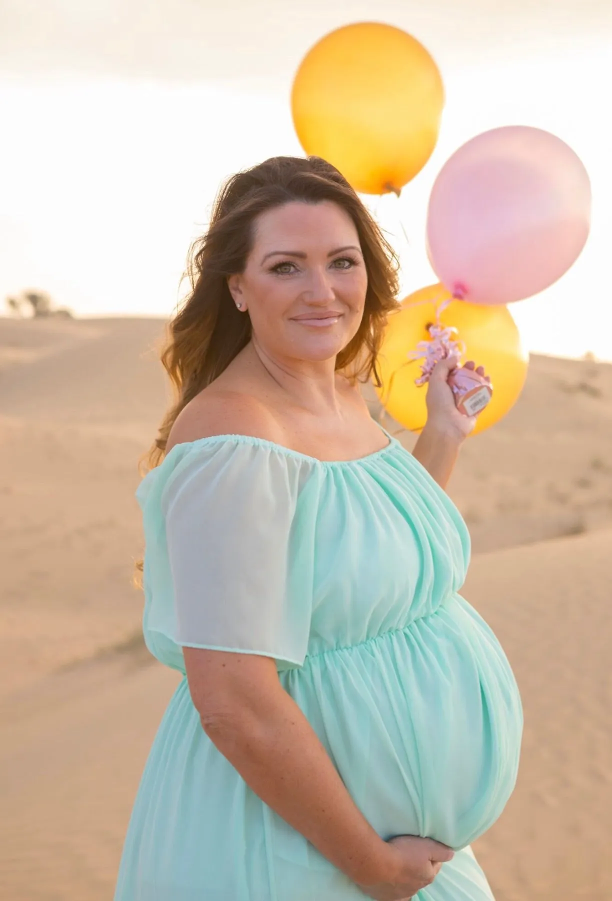 Mint off the shoulder maxi dress