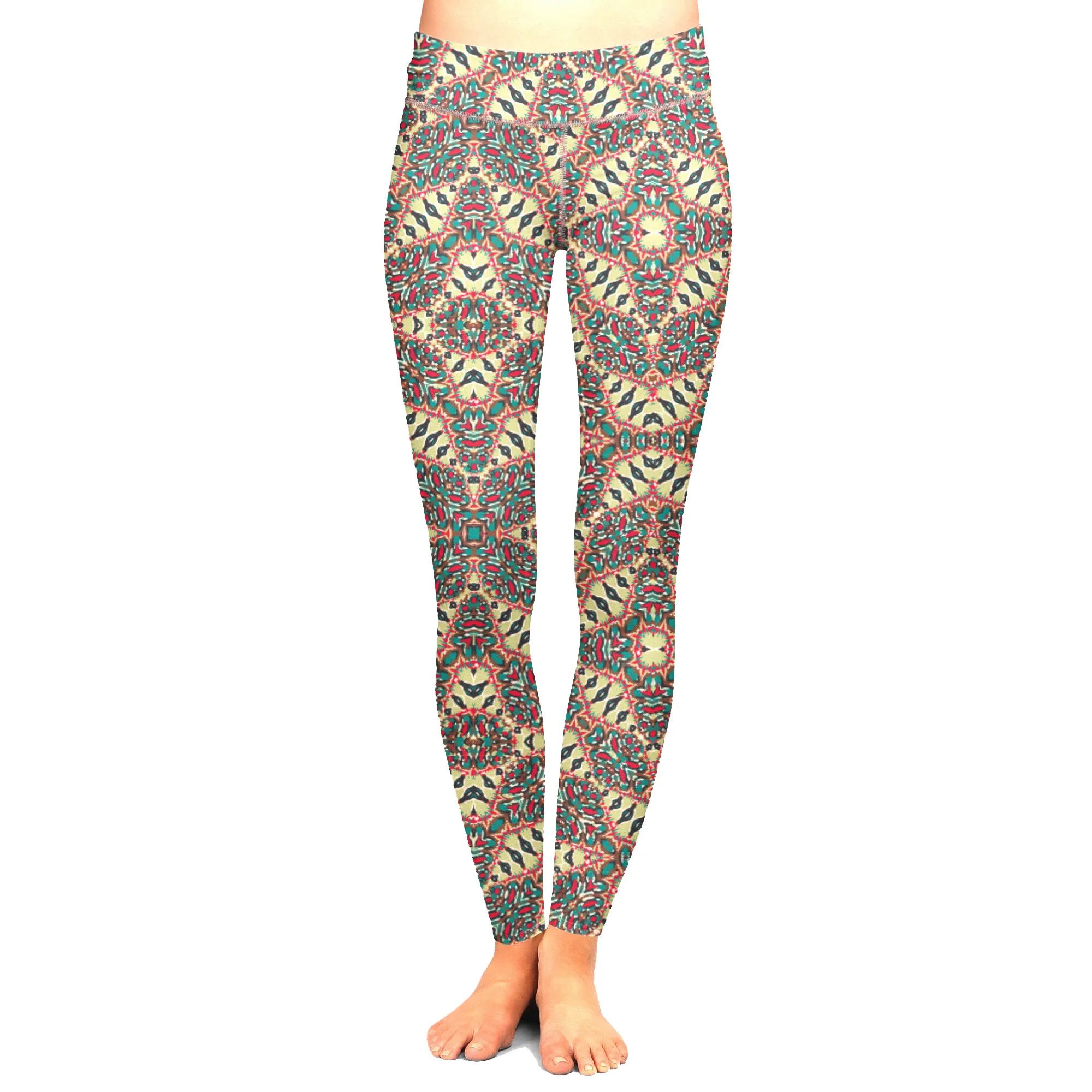 Multi-color Floral Capri Leggings