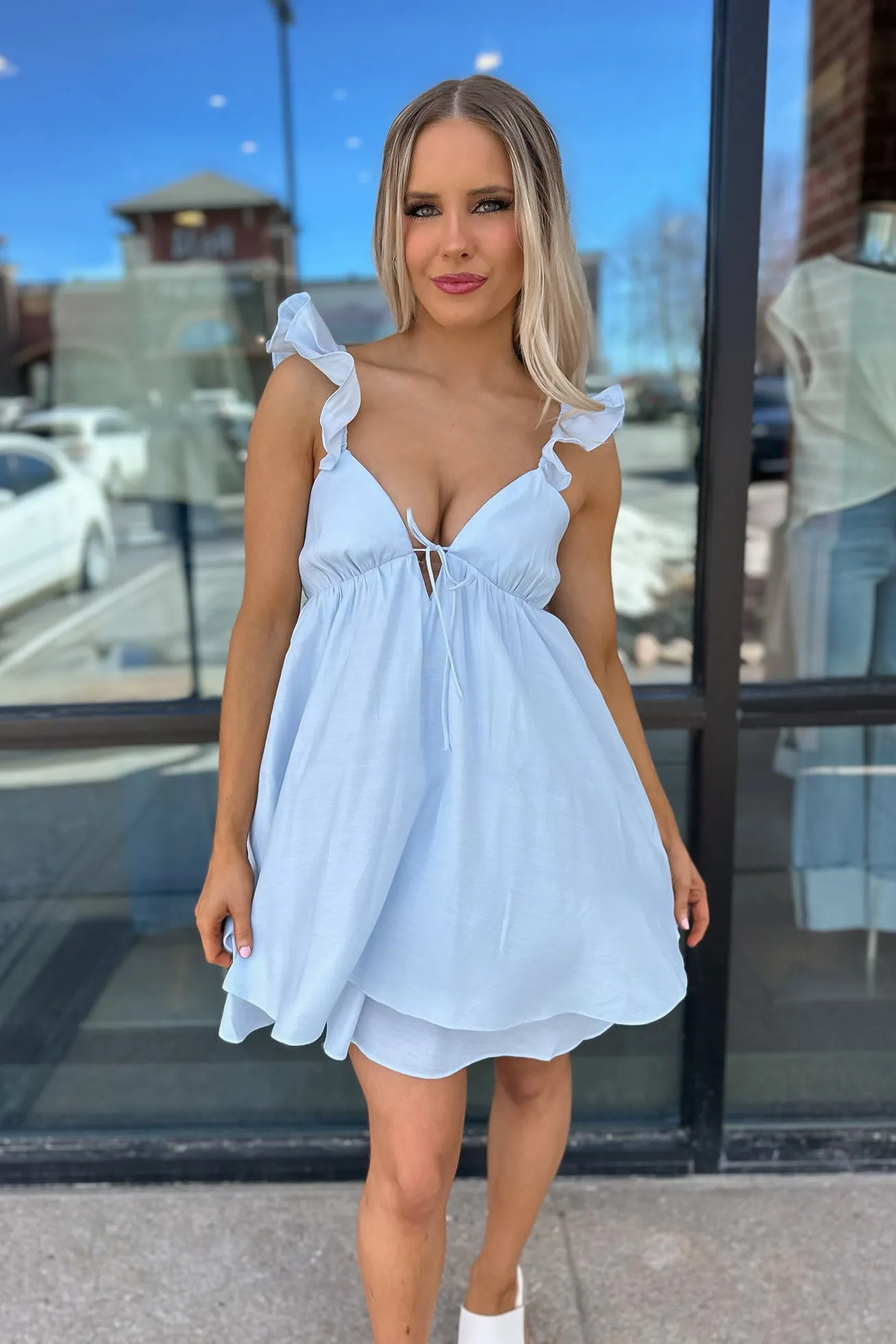 Nantucket Mini Dress Ice Blue