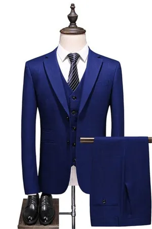 Navy Blue Simple Formal Tuxedo Slim fit Men Suits online