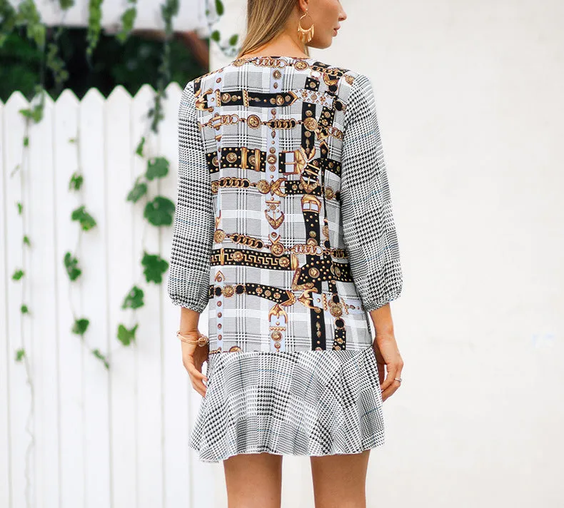 New V-neck Short Dress