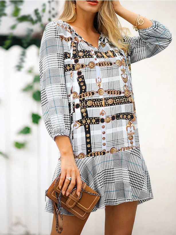New V-neck Short Dress