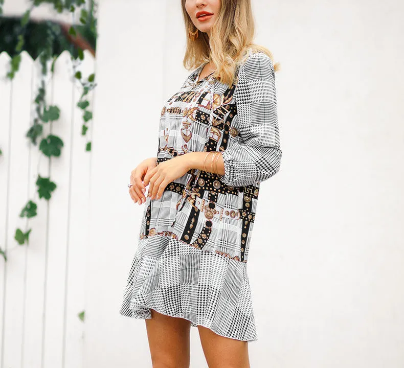 New V-neck Short Dress