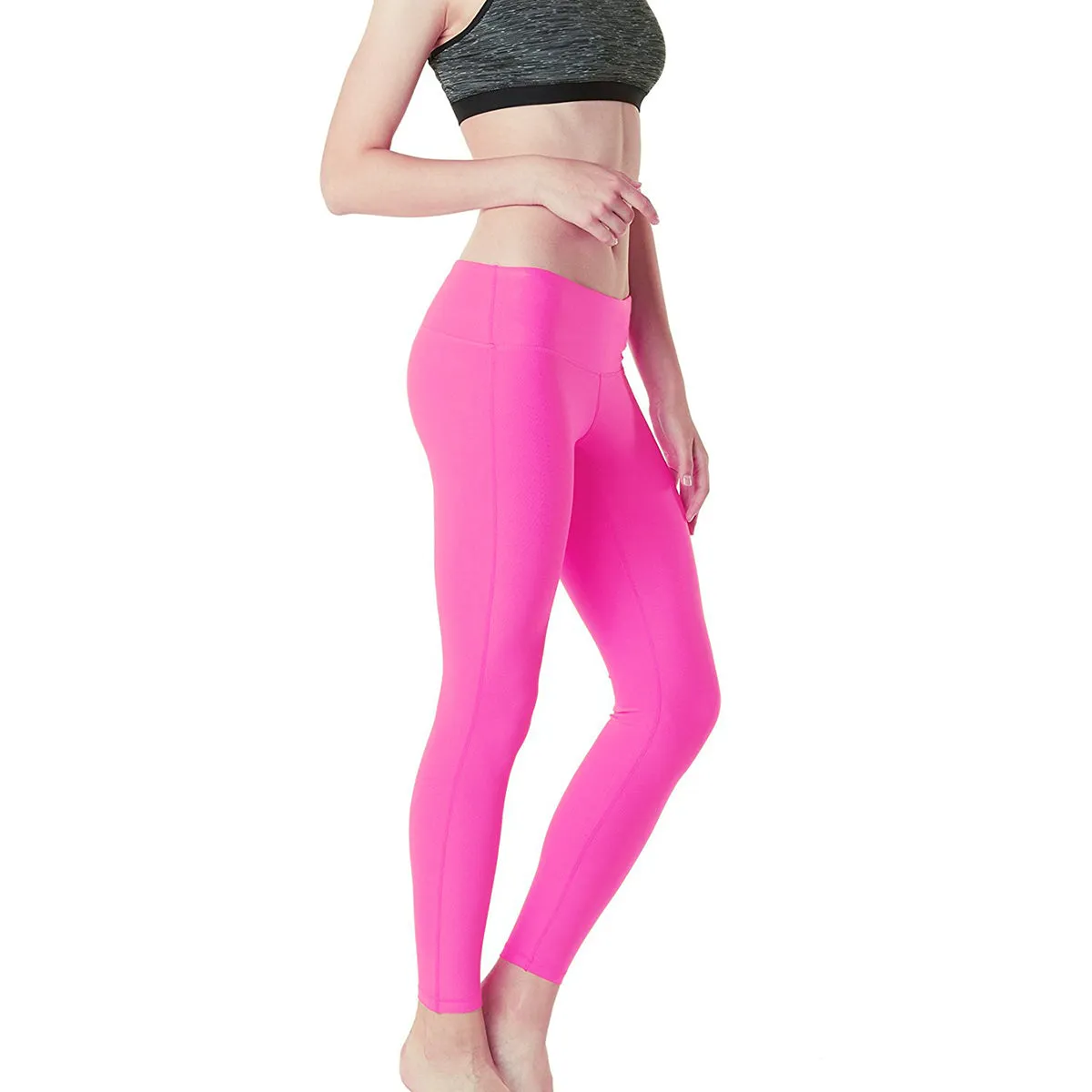 New with tags! TSLA Tesla FYP41 Women's Mid-Waist Ultra-Stretch Yoga Pants Hot Pink, Sz XL!