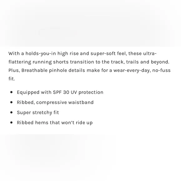 NWOT FP Movement Good Karma Running Shorts
