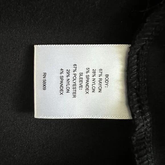 NWT A Loves A Obsidian Black Puff Long Sleeve Open Back Mini Dress