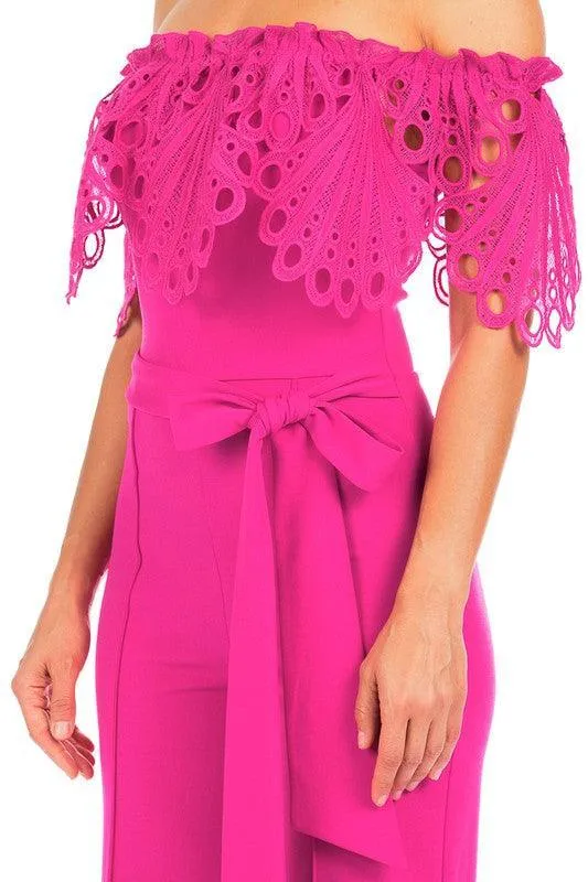 OFF SHOULDER FASHION JUMPSUIT
