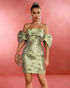Off-shoulder Floral Mini Dress