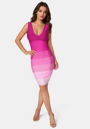 Ombre Bandage Midi Dress