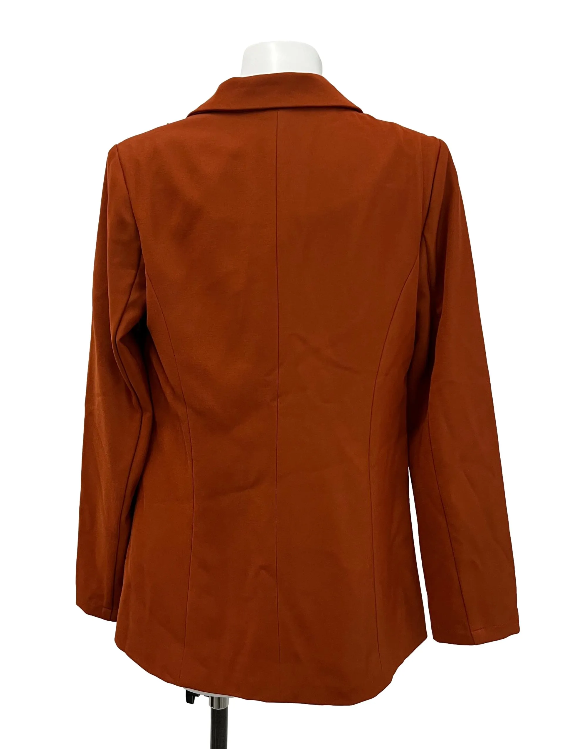 Orange Pocket Detail Blazer