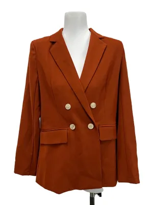 Orange Pocket Detail Blazer