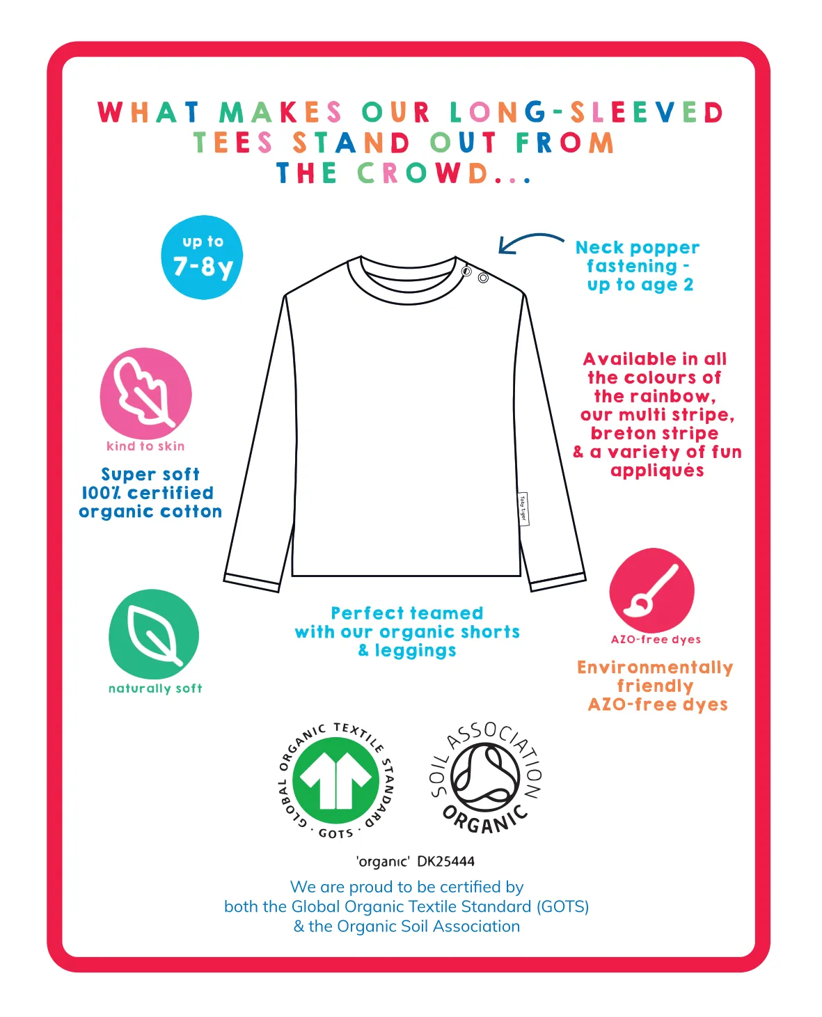 Organic Fox Applique Long-Sleeved T-Shirt