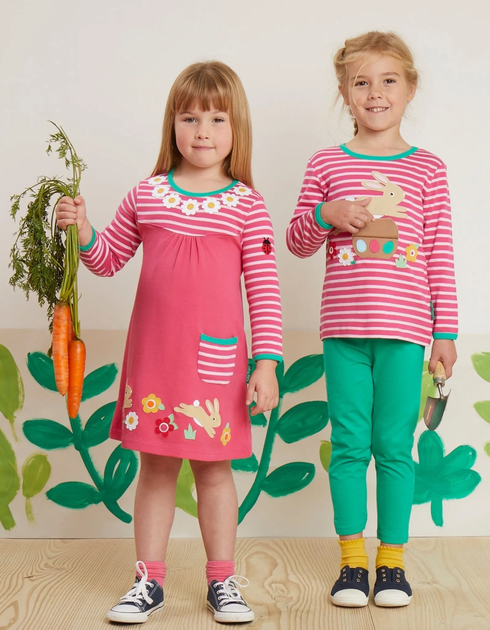 Organic Leaping Bunny Applique T-Shirt