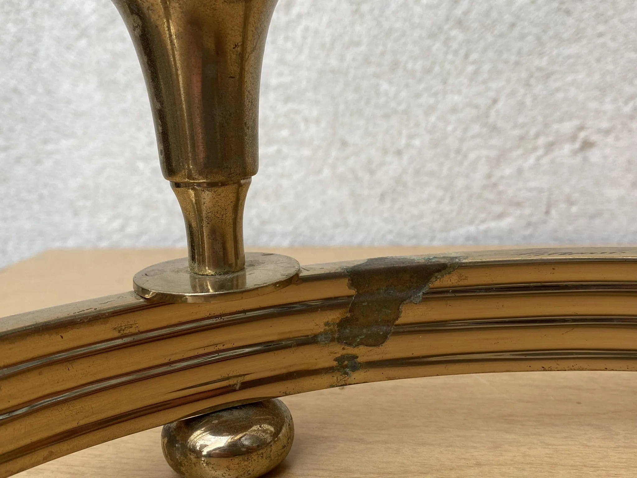 Pair Brass Deco Candlelabra Candle Stick Holders by Dirilyte #2