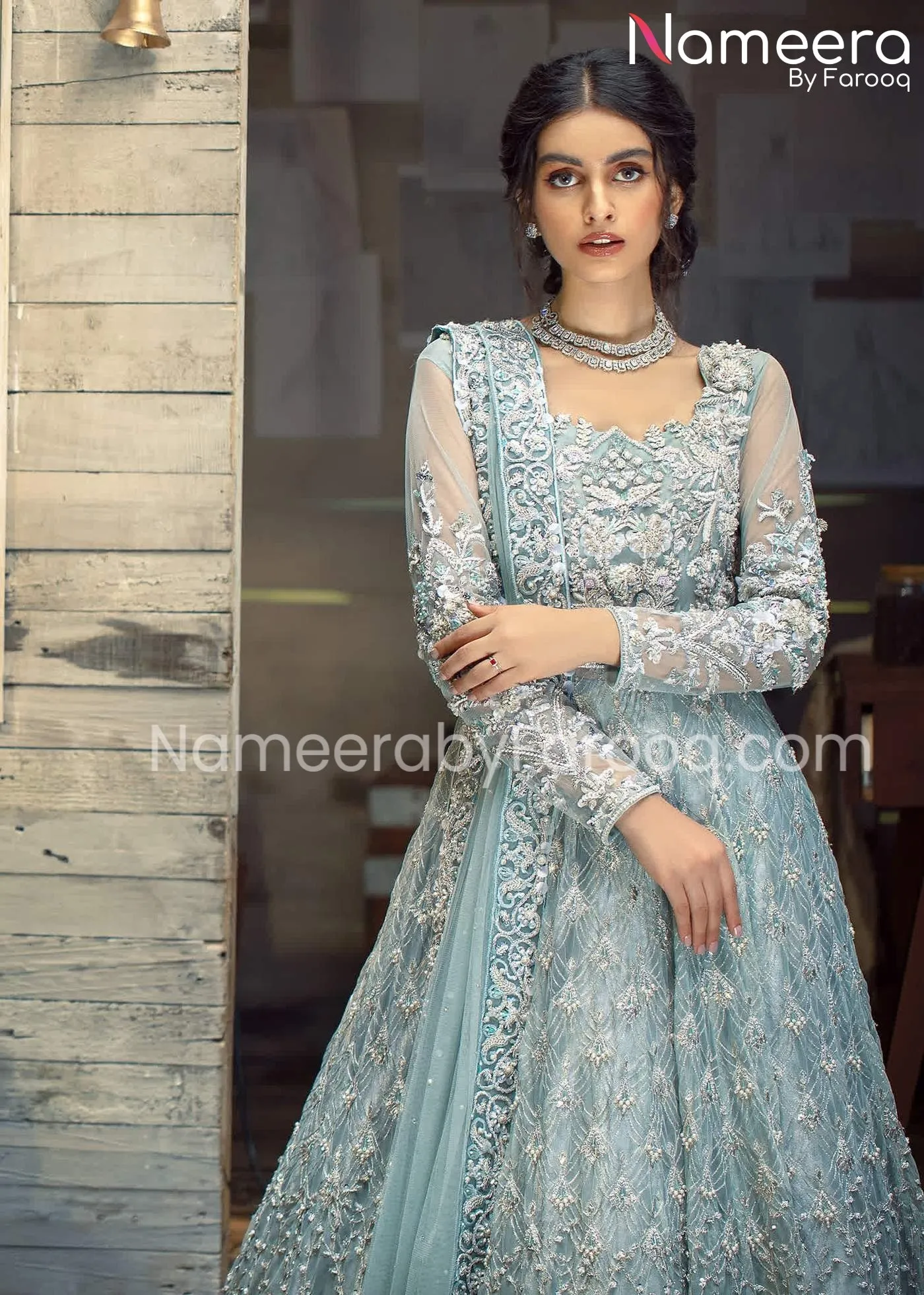 Pakistani Zardosi Work Dress for Bridal Wear #BN199