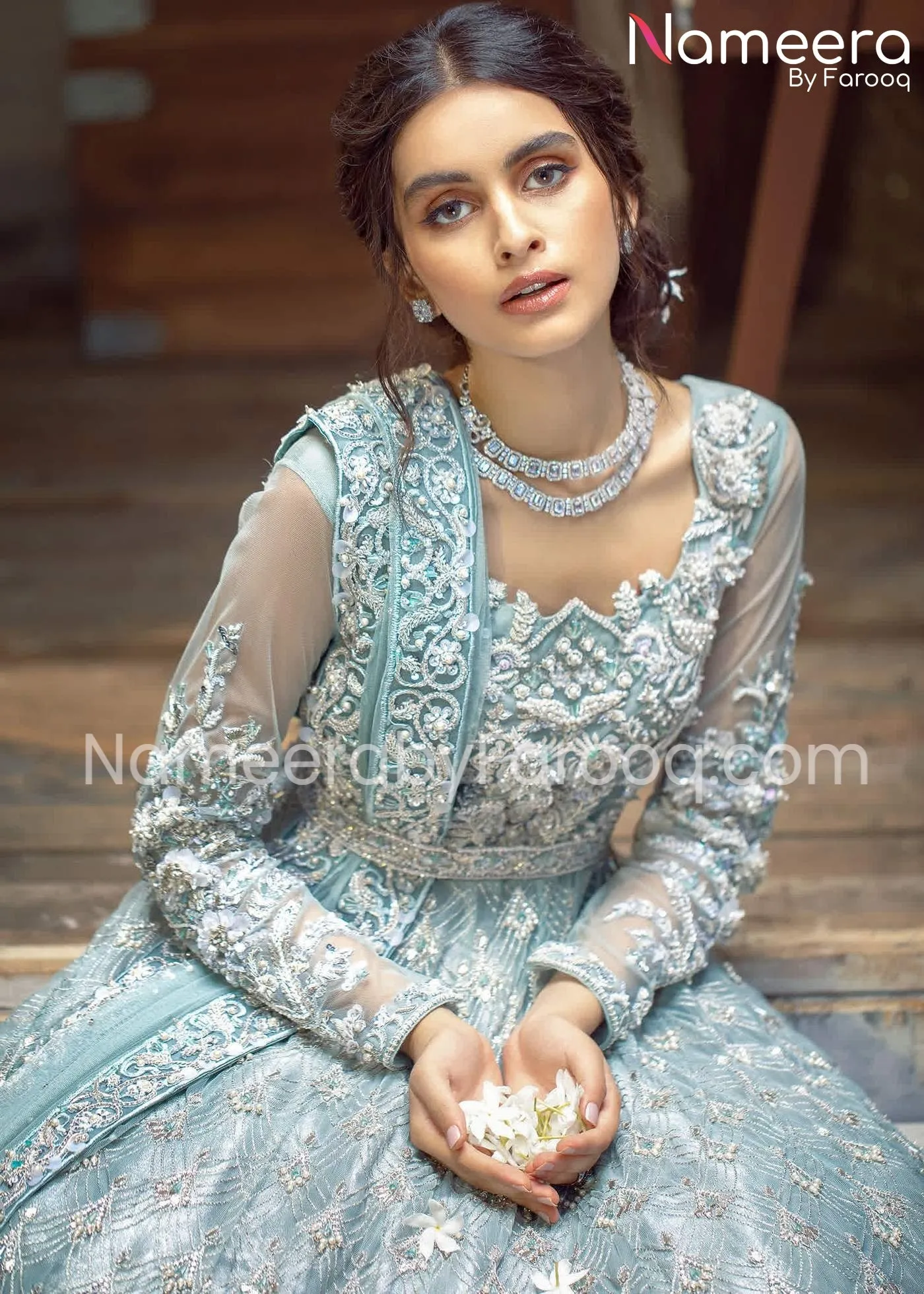 Pakistani Zardosi Work Dress for Bridal Wear #BN199