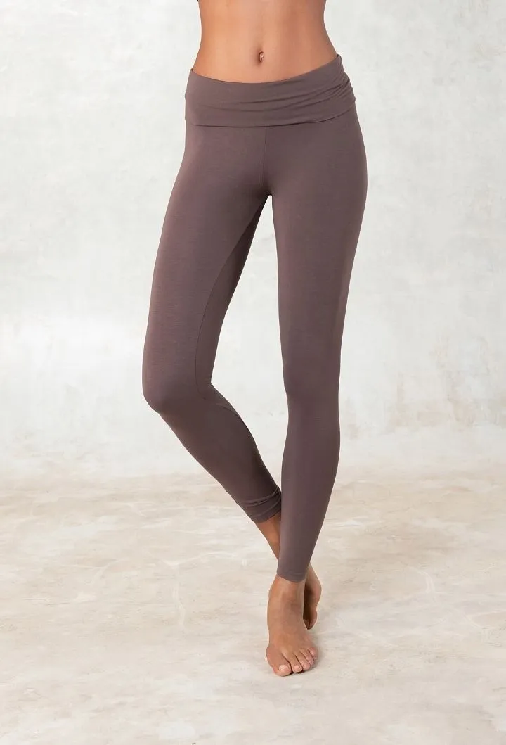 Pantalon de yoga en bambou à taille rabattable
