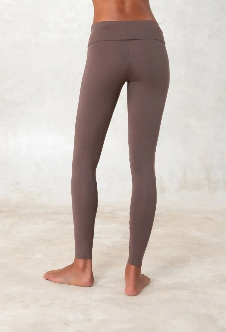 Pantalon de yoga en bambou à taille rabattable
