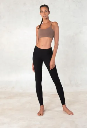 Pantalon de yoga en bambou à taille rabattable