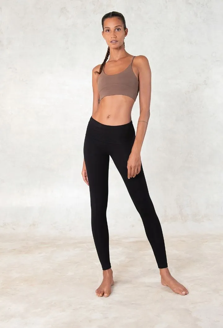 Pantalon de yoga en bambou à taille rabattable