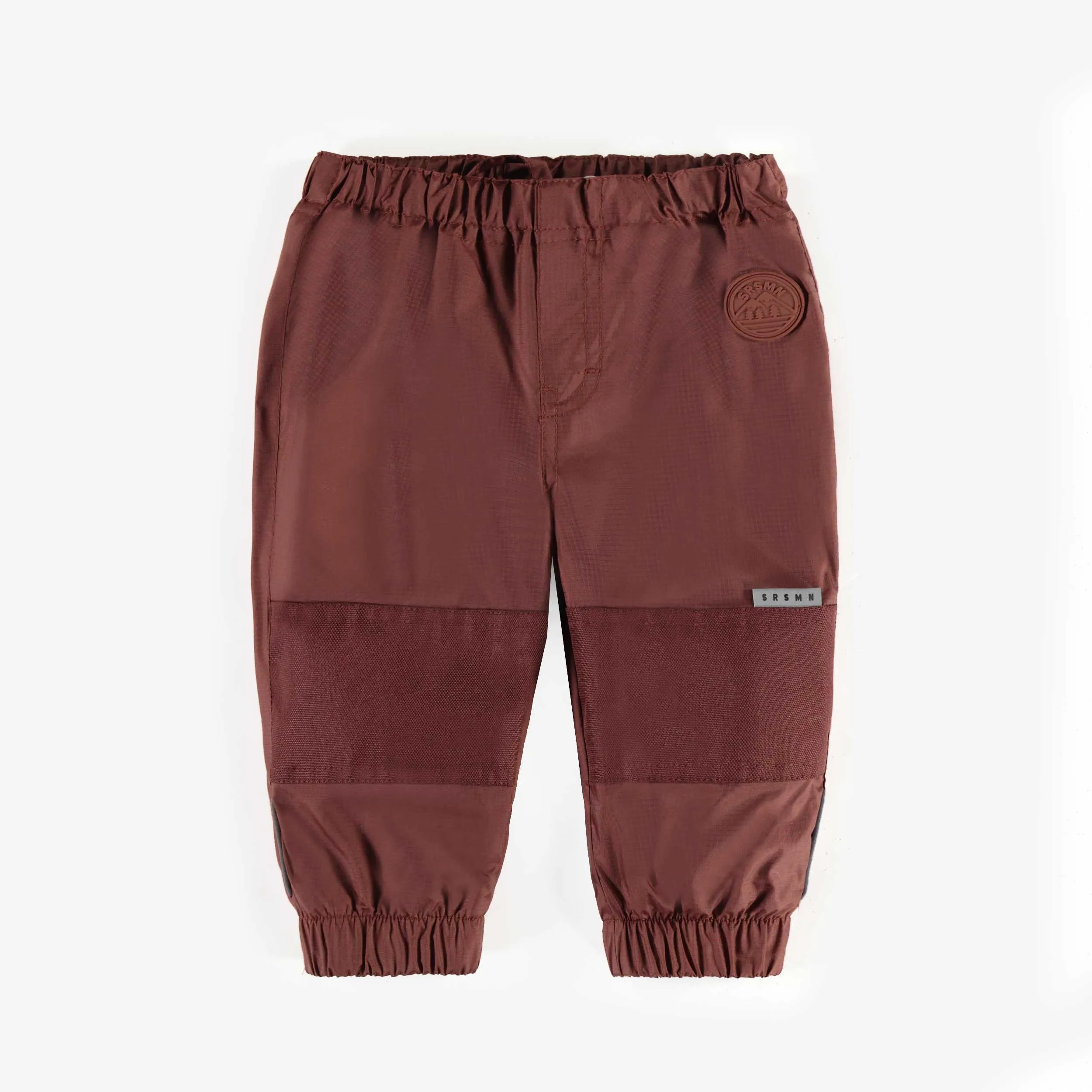 Pantalon d’extérieur couleur rouille en nylon, bébé || Rust nylon outdoor pants, baby