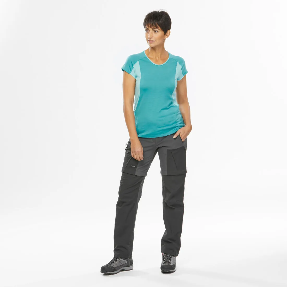 Pantalon modulable 2 en 1 de trek montagne - MT500 - Femme