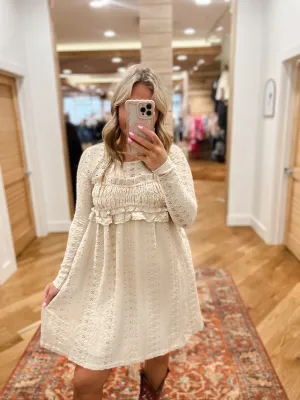 Parker Beige Lace Mini Dress