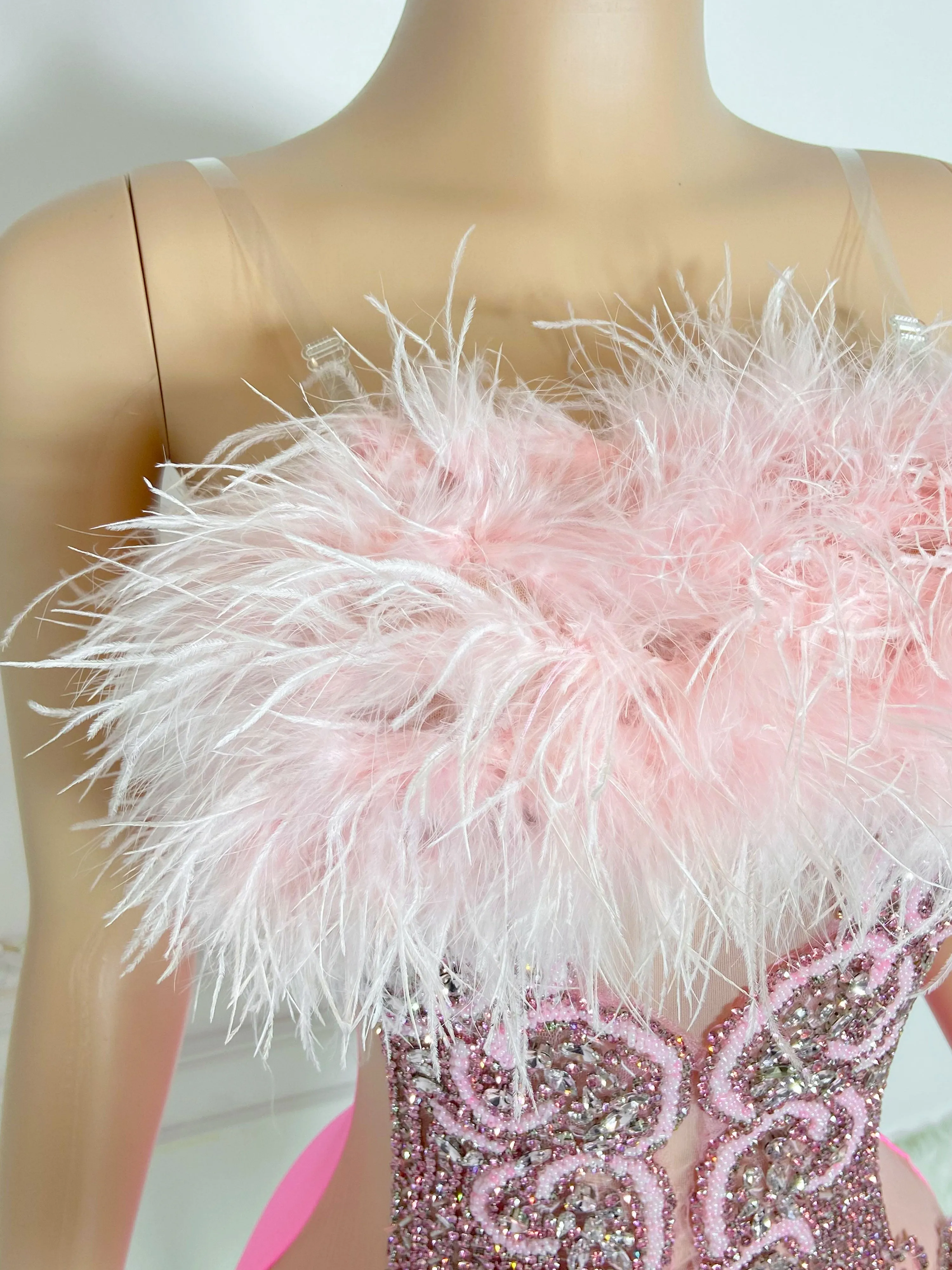 Pink Flamingo Alluring Transparent Strap Mini Dress