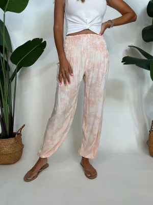PiYoga Scrunch Bottom Pant Peach Sherbert