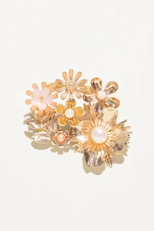 Prim Textured Gold Brooch