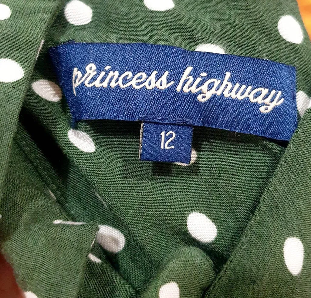 Princess Highway green jumpsuit size 12