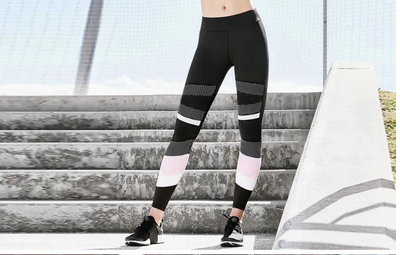 Print Stitching Tight Yoga Pants