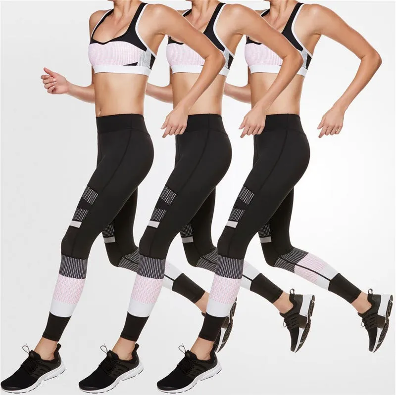 Print Stitching Tight Yoga Pants