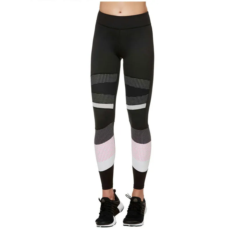 Print Stitching Tight Yoga Pants