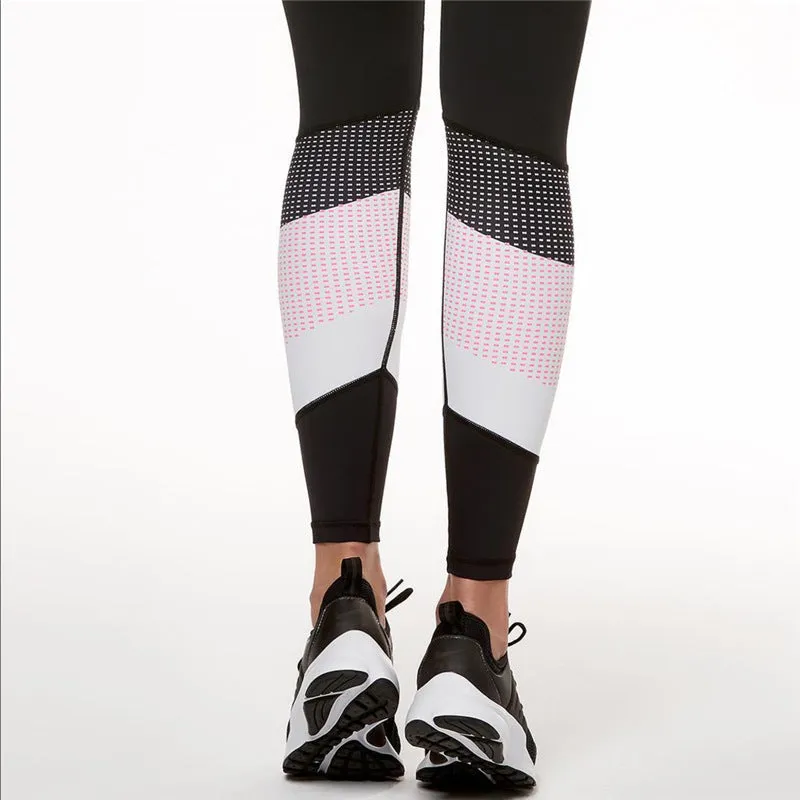 Print Stitching Tight Yoga Pants