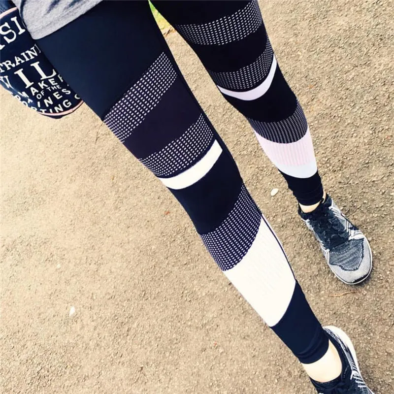 Print Stitching Tight Yoga Pants