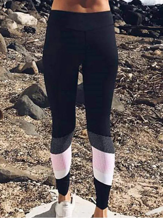 Print Stitching Tight Yoga Pants