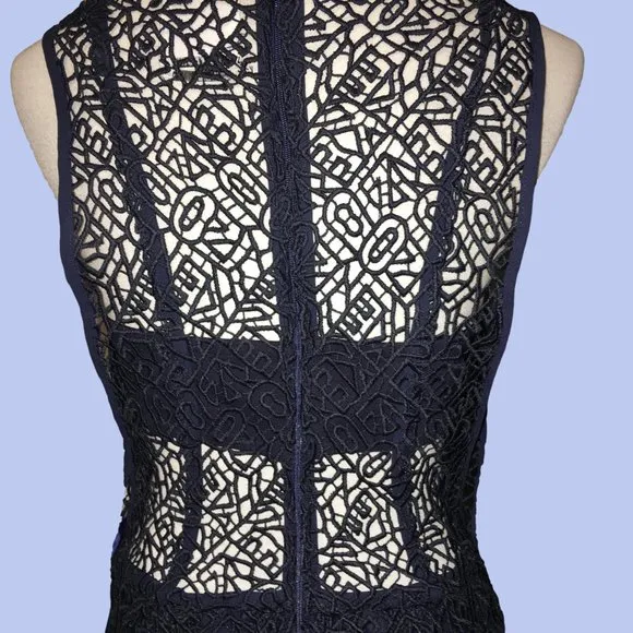 Prose &amp; Poetry Star Geo-Navy Mini Dress - Lg - NWT