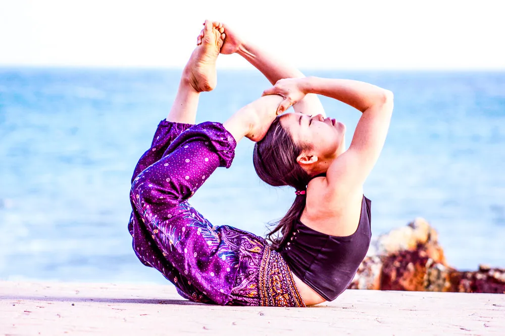 Purple Peacock Harem Pants